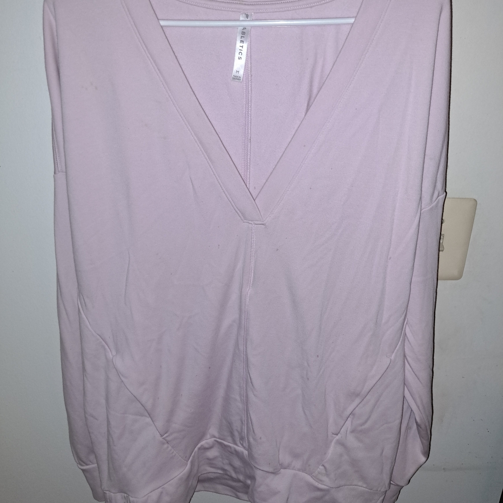 Fabletics Soft Pink V-Neck Tee
